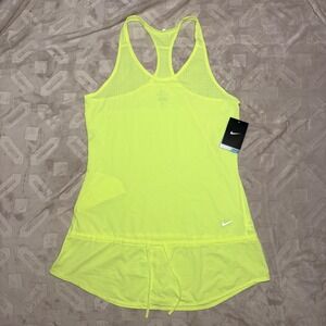 NWT Nike Dri-FIT Neon Yellow Running Tank Top Womens Medium $88 retail